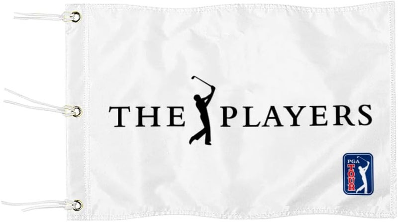 2BUT Golf Players Golf Pin PGA Flag Practic Putting Green Golf Flag For Backyard Garden Double-Sewn 600D Nylon Miniature Pin Flag (white 20"x13" Grommet) - Image 1
